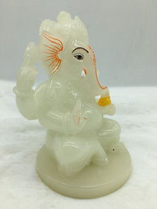 Ganesh Ganesha Ganpati Ganapati Hindu God Hindu God Ganesh fiber idol White