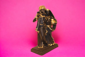 Radhe Krishna Hindu God Hindu fiber idol Black