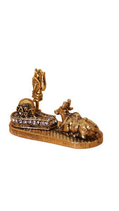 Shivling Idol Murti for Daily Pooja Purpose ( 1.3cm x 2cm x 0.3cm) Gold