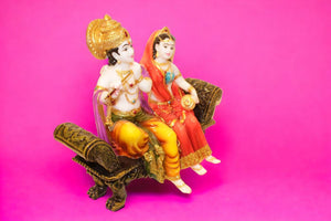 Radhe Krishna Hindu God Hindu fiber idol Mixcolor