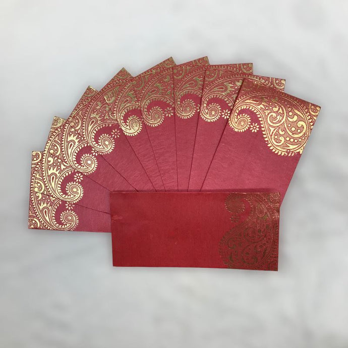 Envelopes Envelope Money holder Diwali Wedding Gift Card Pack of 10 Red