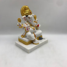 Load image into Gallery viewer, Ganesh Ganesha Ganpati Ganapati Hindu God Hindu God Ganesh fiber idol White