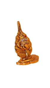 Ganesh Bhagwan Ganesha Statue Ganpati for Home Decor(1.8cm x 1cm x 0.5cm) Gold