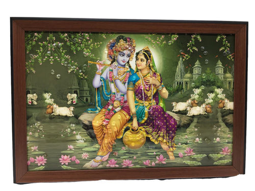 Radhekrishna Frame Radhekrishna Frame Radhekrishna Wall Frame Hanging Home Decore Multi color