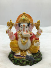 Load image into Gallery viewer, Ganesh Ganesha Ganpati Ganapati Hindu God Hindu God Ganesh fiber idol yellow