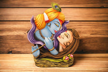 Load image into Gallery viewer, Radhe Krishna Hindu God Hindu fiber idol Blue