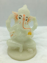 Load image into Gallery viewer, Ganesh Ganesha Ganpati Ganapati Hindu God Hindu God Ganesh fiber idol White