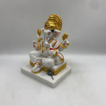 Load image into Gallery viewer, Ganesh Ganesha Ganpati Ganapati Hindu God Hindu God Ganesh fiber idol White