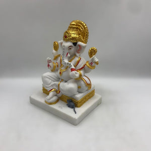 Ganesh Ganesha Ganpati Ganapati Hindu God Hindu God Ganesh fiber idol White