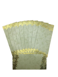 Envelopes Envelope Money holder Diwali Wedding Gift Card Pack of 10 Green