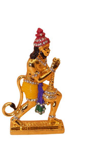 Lord Bahubali Hanuman Idol Bajrang Bali Murti (9cm x 2cm x 0.5cm) Red