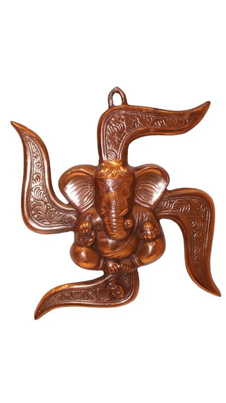 GANESH WALL HANGING SHOWPIECE FIGURINE STATUE FOR HOME DECOR Copper