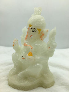 Ganesh Ganesha Ganpati Ganapati Hindu God Hindu God Ganesh fiber idol White