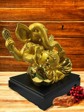 Load image into Gallery viewer, Ganesh Ganesha Ganpati Ganapati Hindu God Hindu God Ganesh fiber idol Gold