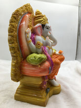 Load image into Gallery viewer, Ganesh Ganesha Ganpati Ganapati Hindu God Hindu God Ganesh fiber idol orange