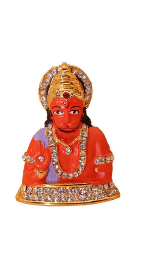 Lord Bahubali Hanuman Idol for home,car decore (2cm x 1.8cm x 0.8cm) Orange