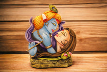 Load image into Gallery viewer, Radhe Krishna Hindu God Hindu fiber idol Blue