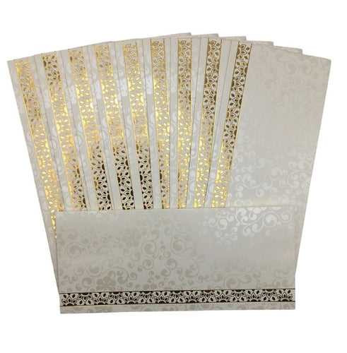 Envelopes Envelope Money holder Diwali Wedding Gift Card Pack of 10 White Gold