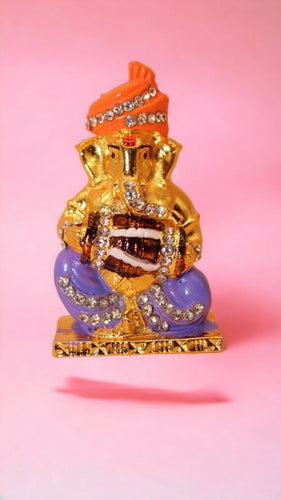 Ganesh Bhagwan Ganesha Statue Ganpati for Home Decor(2cm x 1.3cm x 0.5cm) Gold