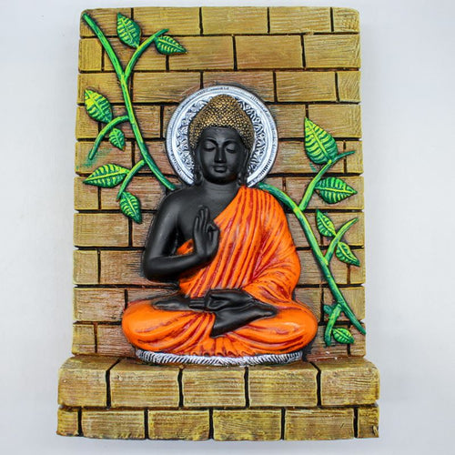 Buddha Statue Wall Frame Budda Wall Frame Hanging Home Decore Multi color