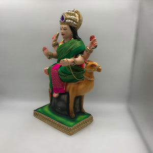 Ambe maa,Ambaji, Durga ma, Bengali Durga ma statue,idol,murti Green