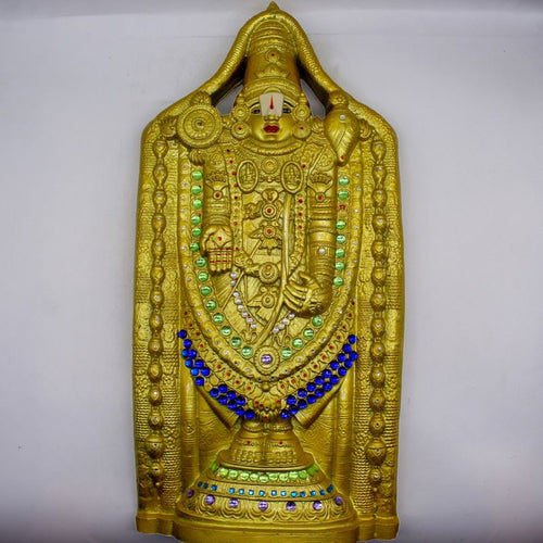 Tirupati Balaji Lord Venkateshwara Wall Frame Hanging Home Decore Multi color