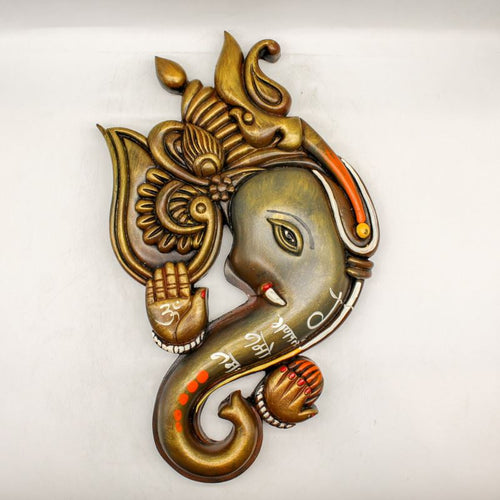 Ganesh Frame Ganesha Frame Ganpati Wall Frame Hanging Home Decore Multi color