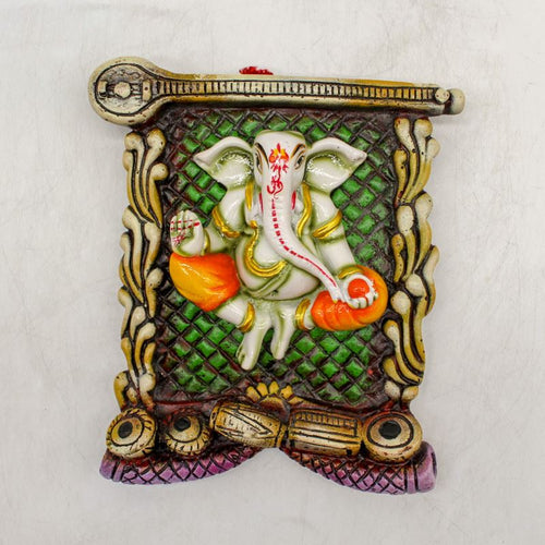 Ganesh Frame Ganesha Frame Ganpati Wall Frame Hanging Home Decore Multi color