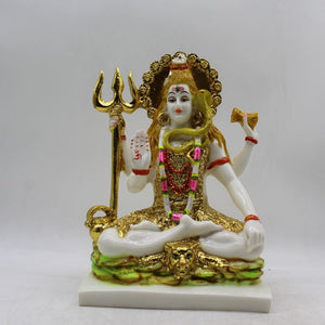 God Shiva,siva,Shankar,Mahadev,Sambhu, Bholenath statue Hindu God idol White