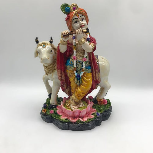 Lord Krishna Kanha Balgopal Shyam Madhava Murari Mohan Statue decoreMulti Color