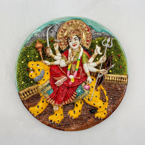 Ambe Mata Ambaji Durga Mata Ambe ma  Wall Frame Hanging Home Decore Multi color