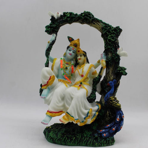 Radha Krishna Radha Kanha Statue for Home office temple diwali Pooja Multi Color