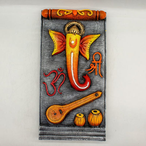 Ganesh Frame Ganesha Frame Ganpati Wall Frame Hanging Home Decore Multi color