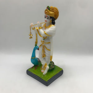 Lord Krishna Kanha Balgopal Shyam Madhava Murari Mohan Statue decoreWhite