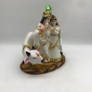 Radha Krishna Statue Kanha Gopala Kanhiya Murari Mohan Shyam MadhavaWhite