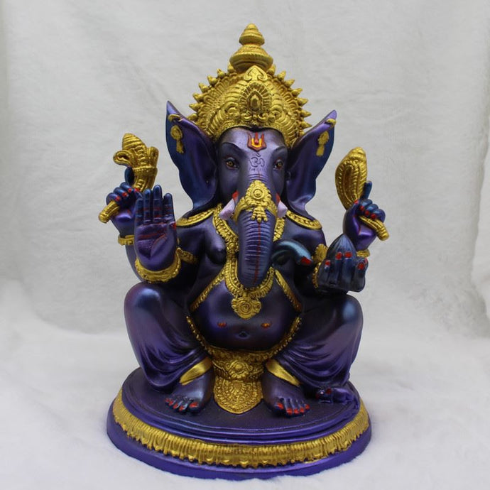 Ganesh Ganesha Ganpati Ganapati Hindu God Hindu God Ganesh fiber idol Purple